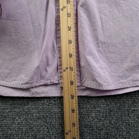 Gitman Bros Button Up Shirt Long Sleeve Men Pink Check 15 34 USA Made Cotton - Picture 4 of 16